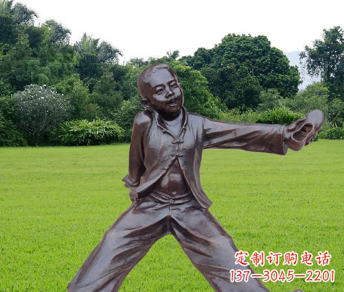 内江优雅动人的儿童铜雕