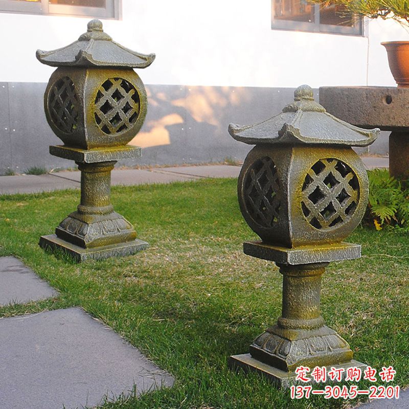 内江精美仿古石灯笼雕塑