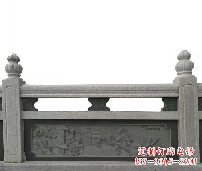 内江中领雕塑艺术品-公园仿古石雕栏板