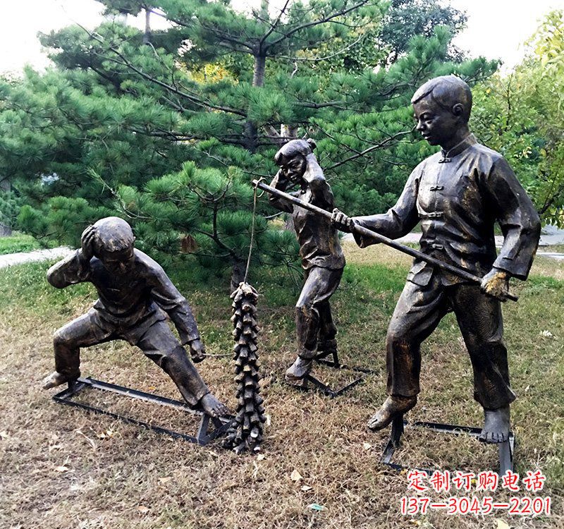 内江优雅精致的儿童铜雕