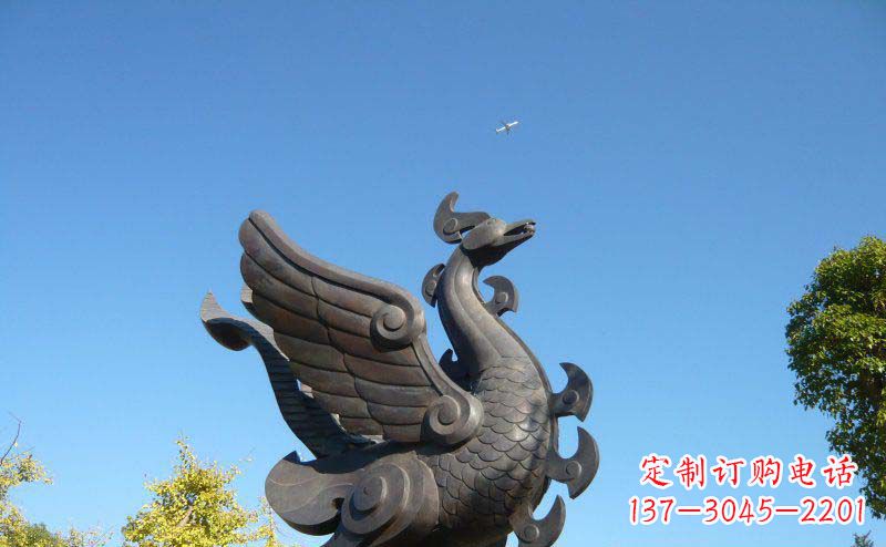 内江艺术雕塑 | 公园凤凰铜雕