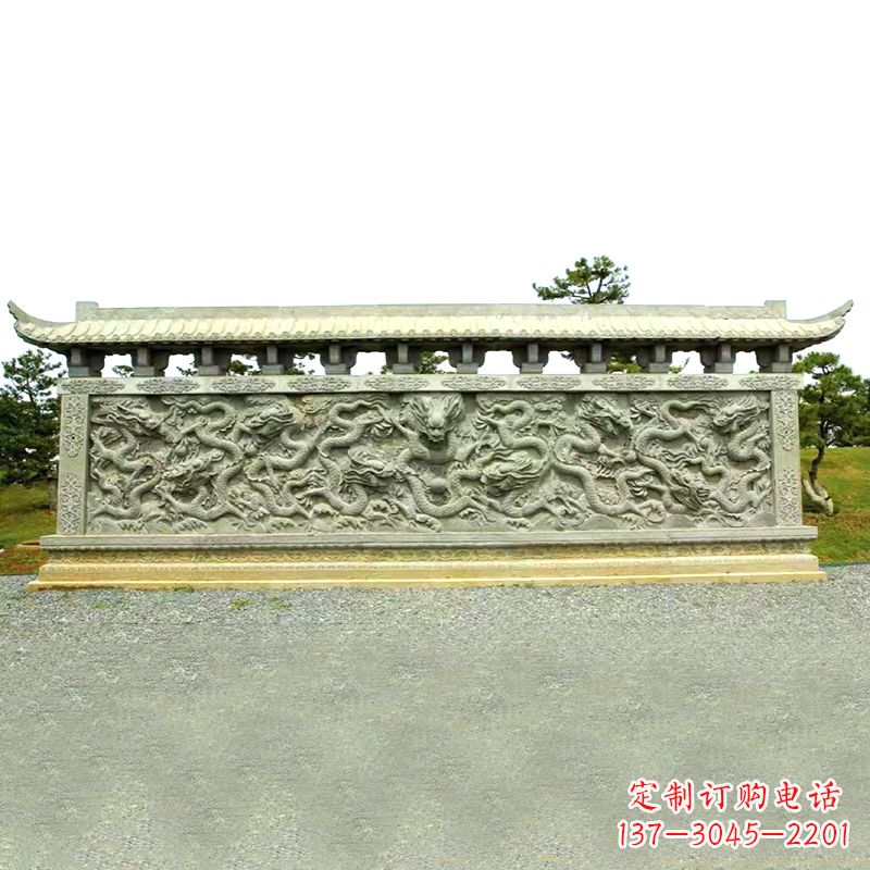 内江山水玉龙壁雕艺术