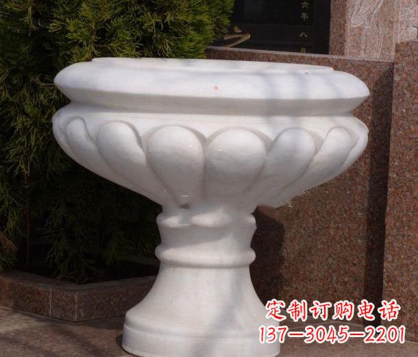 内江公园汉白玉花盆石雕