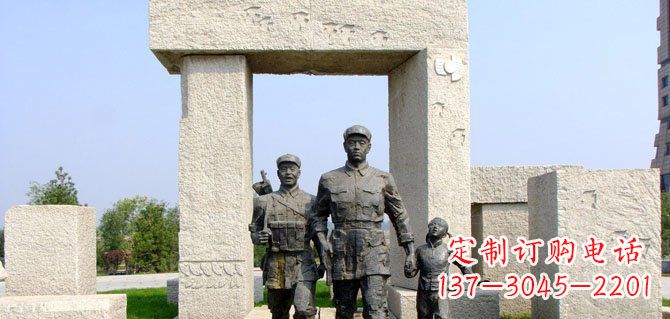 内江纪念红军的铜雕制品