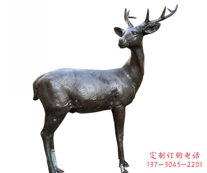 内江铜雕回头鹿动物雕塑