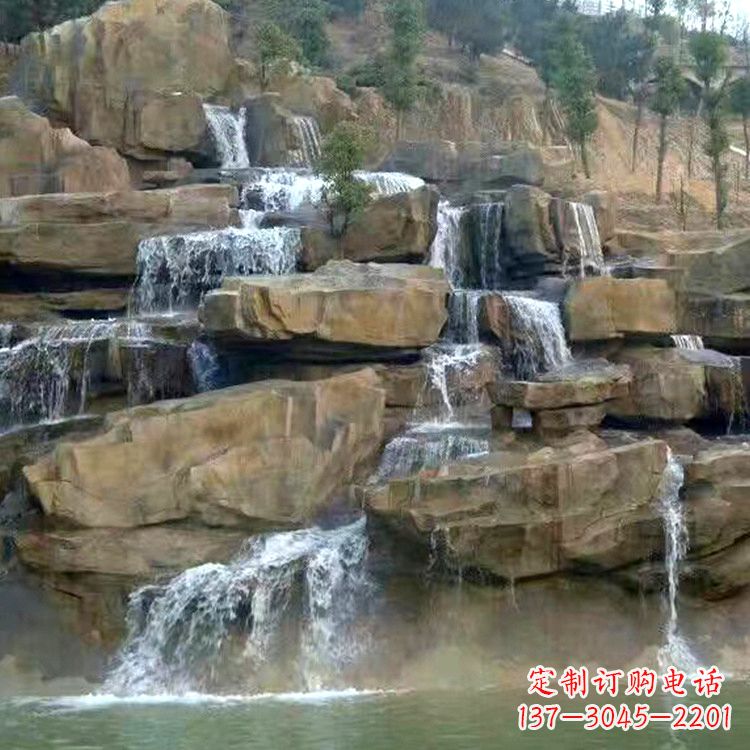 内江公园假山流水景观