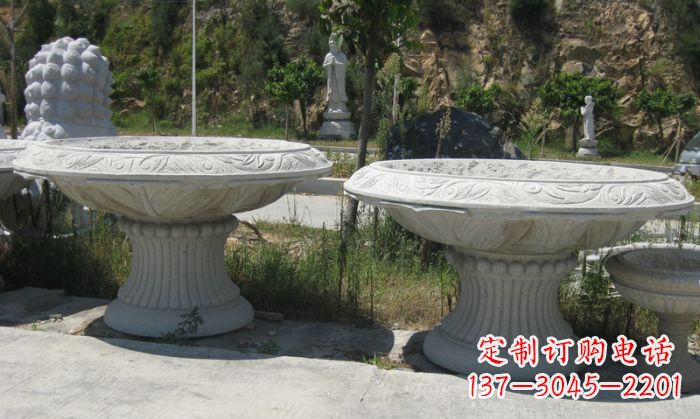 内江美轮美奂的大理石花盆雕塑