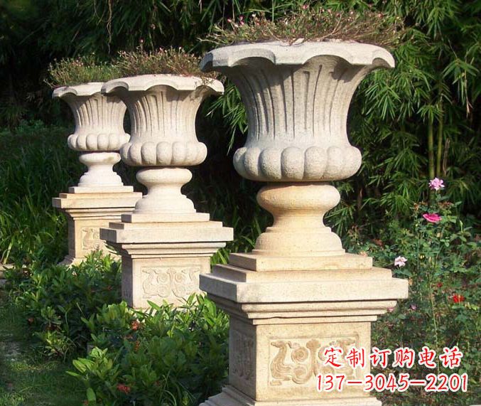 内江高质量大理石花盆石雕