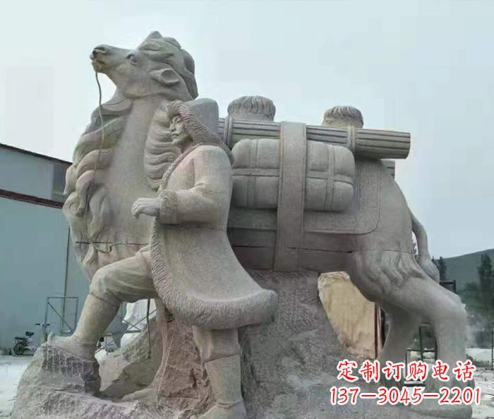 内江精致精美的大理石骆驼石雕