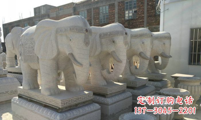 内江缅甸大理石缅甸大象雕塑