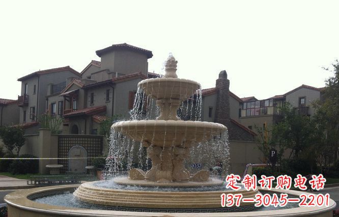 内江公园景观大理石喷泉石雕 (3)