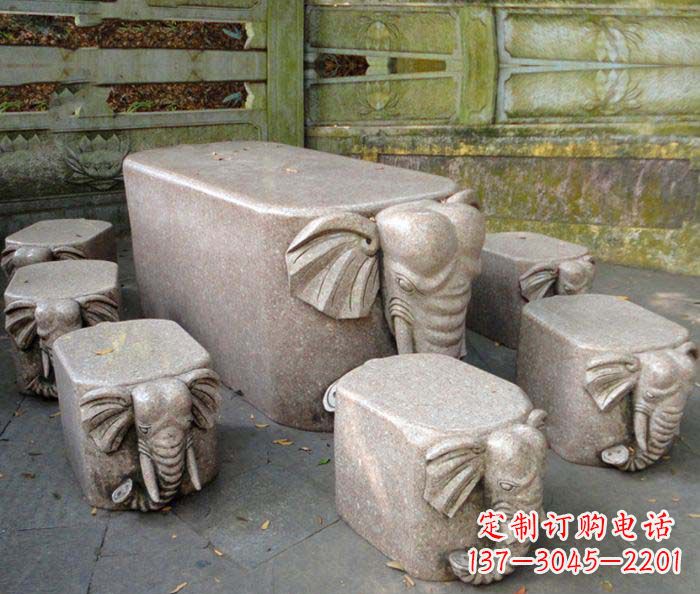 内江精美小象大理石雕塑