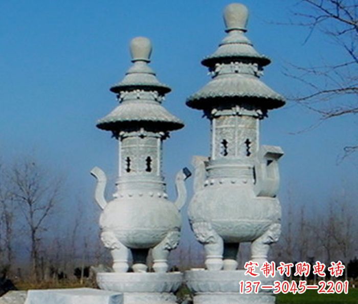 内江公园景观仿古石雕香炉