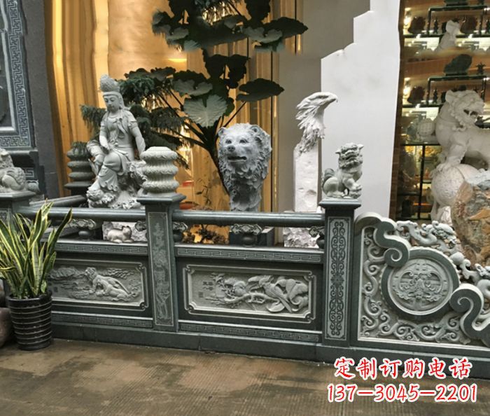 内江精美仿古石栏板雕塑