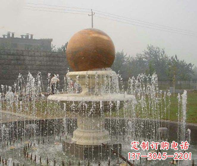 内江艺术品级风水球喷泉石雕