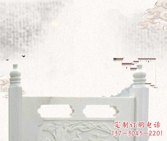 内江公园景观汉白玉石雕栏板