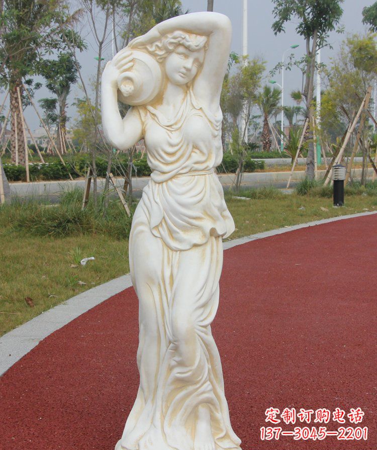 内江公园景观汉白玉仕女石雕