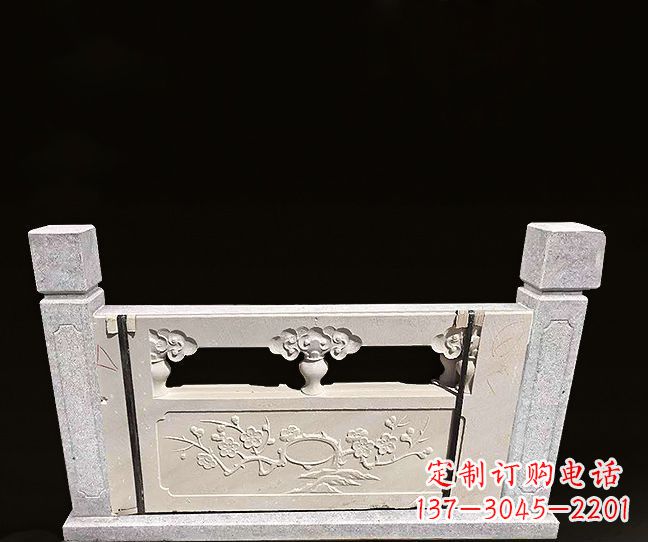 内江梅花浮雕石栏板雕塑