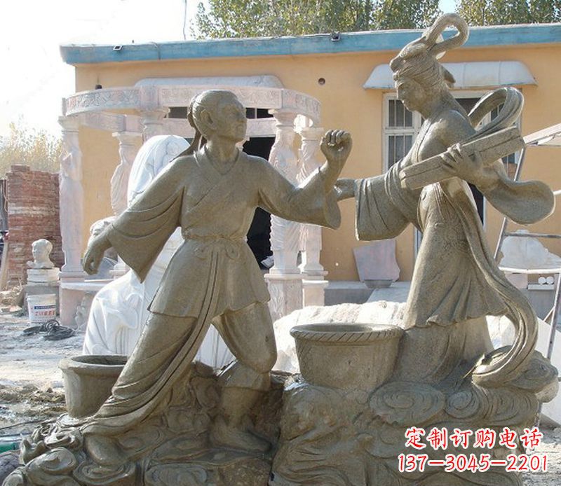 内江公园景观牛郎织女石雕
