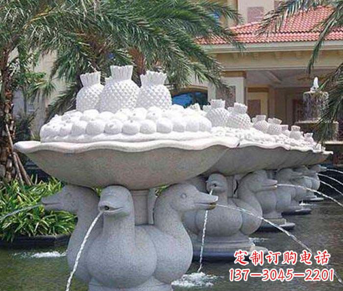 内江公园景观天鹅喷泉石雕