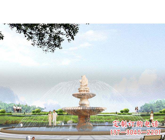 内江精美玉鲤鱼雕塑 精良景观装置