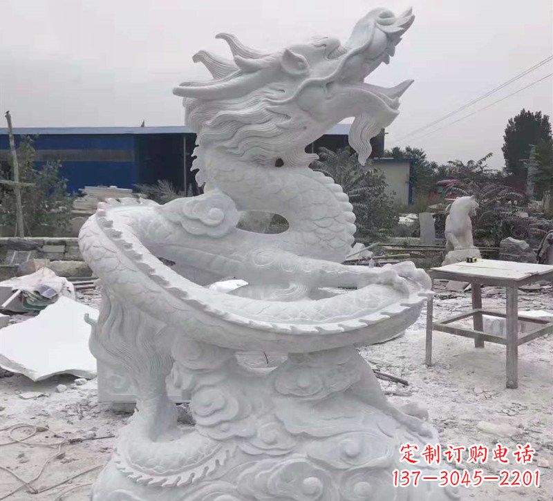 内江精美盘龙石雕塑