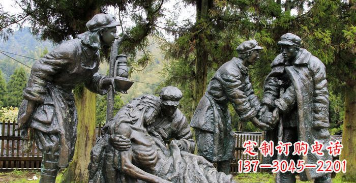 内江红军铜雕,宣扬时代之精神