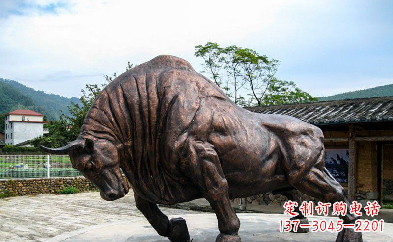 内江公园开荒牛动物铜雕
