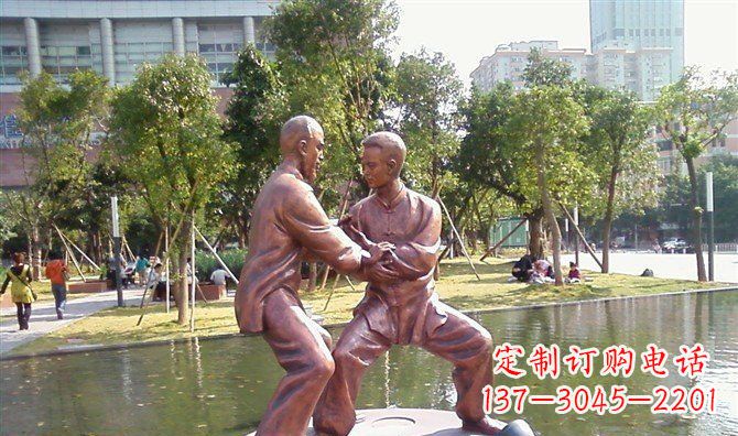内江太极拳铜雕精美工艺品