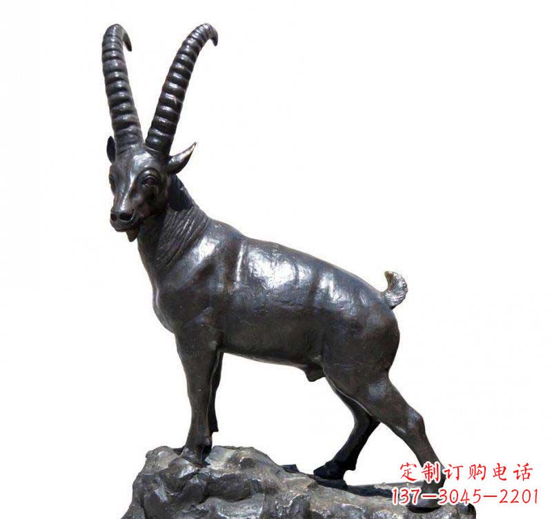 内江公园羚羊动物铜雕
