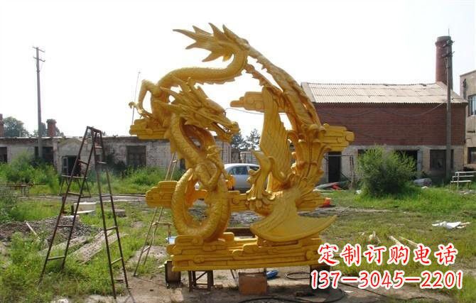 内江产品名称“象征吉祥,唤醒美好——中领雕塑铜雕龙凤呈祥”