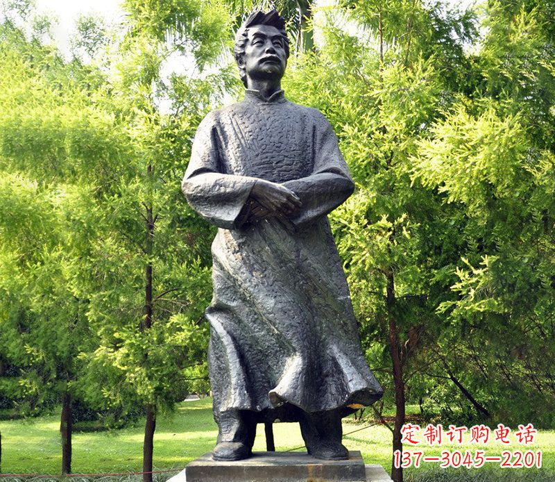 内江公园鲁迅名人铜雕