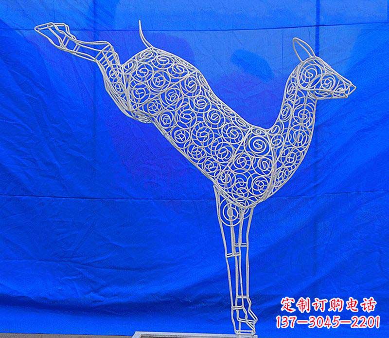 内江中领雕塑梅花鹿不锈钢镂空雕塑