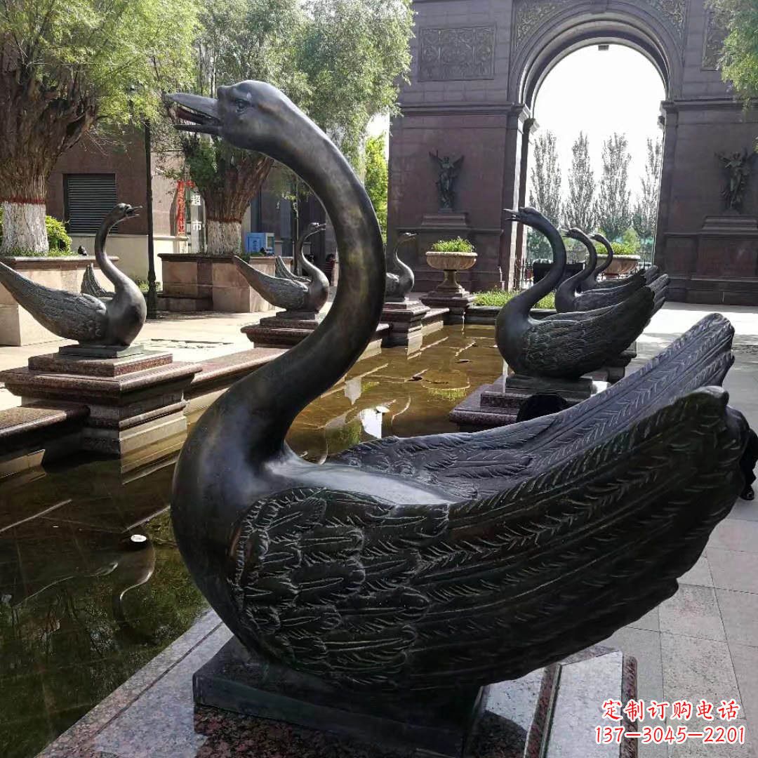 内江精致天鹅铜雕