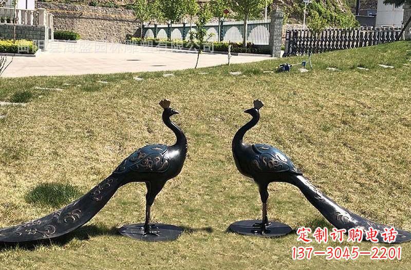 内江公园青铜孔雀雕塑