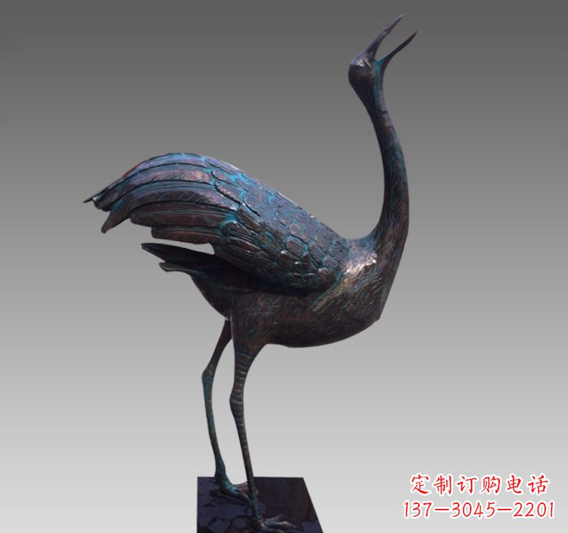 内江青铜雕刻仙鹤翱翔