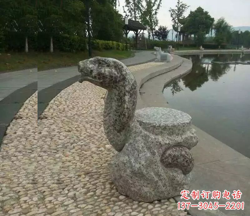 内江中领雕塑-十二生肖蛇石雕