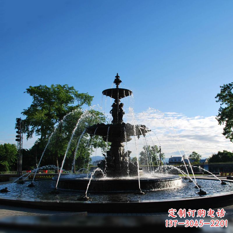 内江精美喷泉雕塑,点缀公园美景