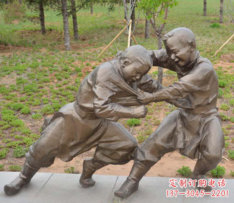 内江精致雕塑小男孩铜雕