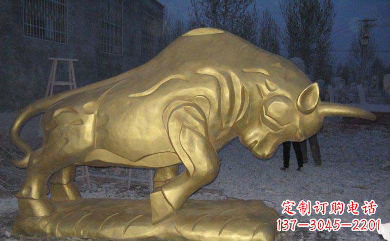 内江公园拓荒牛景观铜雕