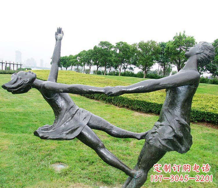 内江中领雕塑定制风姿绰约的女孩铜雕