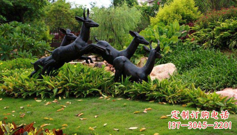 内江活力无限的动物铜雕