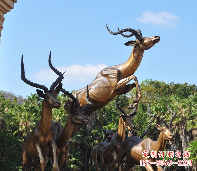 内江立体雕塑——羚羊奔跑