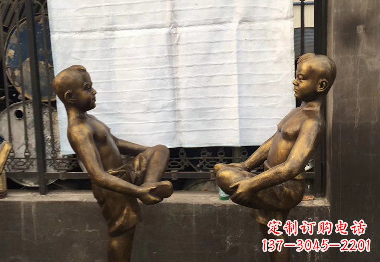 内江公园铜雕童年精美儿童雕塑