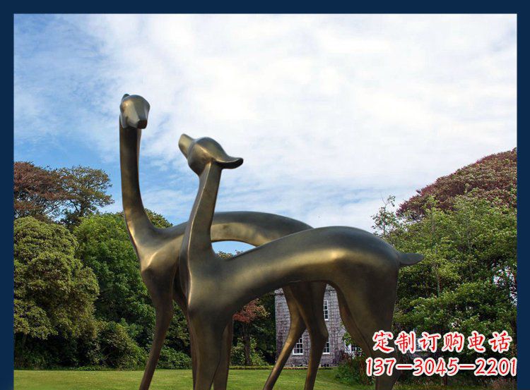 内江 优雅铜鹿风格雕塑