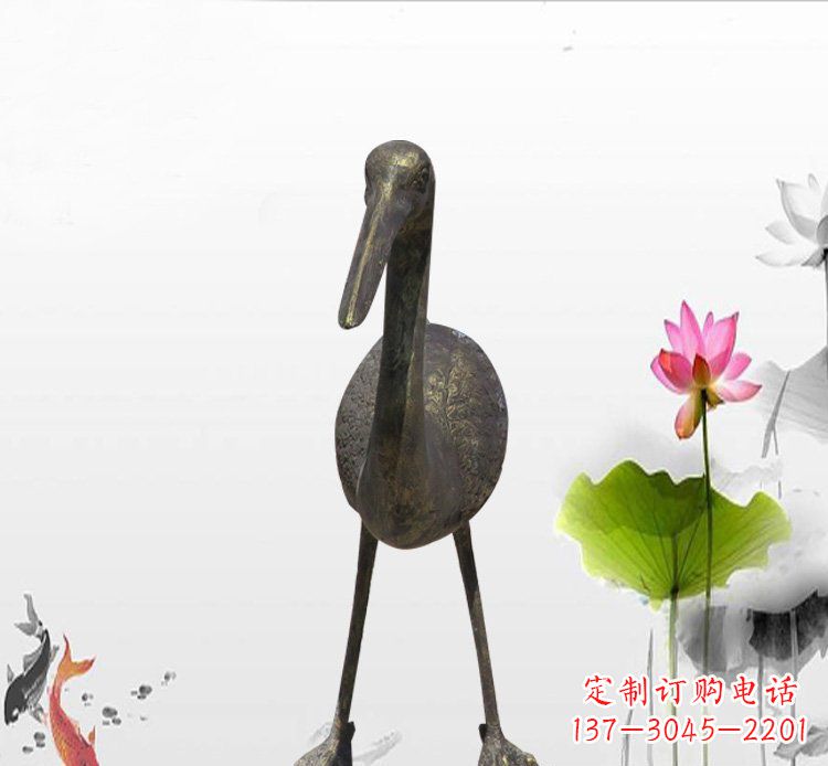 内江高品质铜制仙鹤雕塑