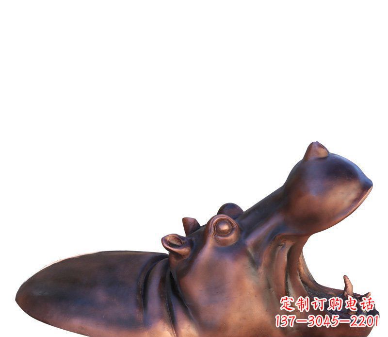 内江产品名称铜质河马雕塑