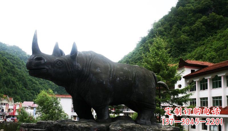 内江艺术犀牛石雕