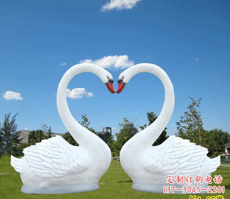 内江玻璃钢仿真天鹅雕塑