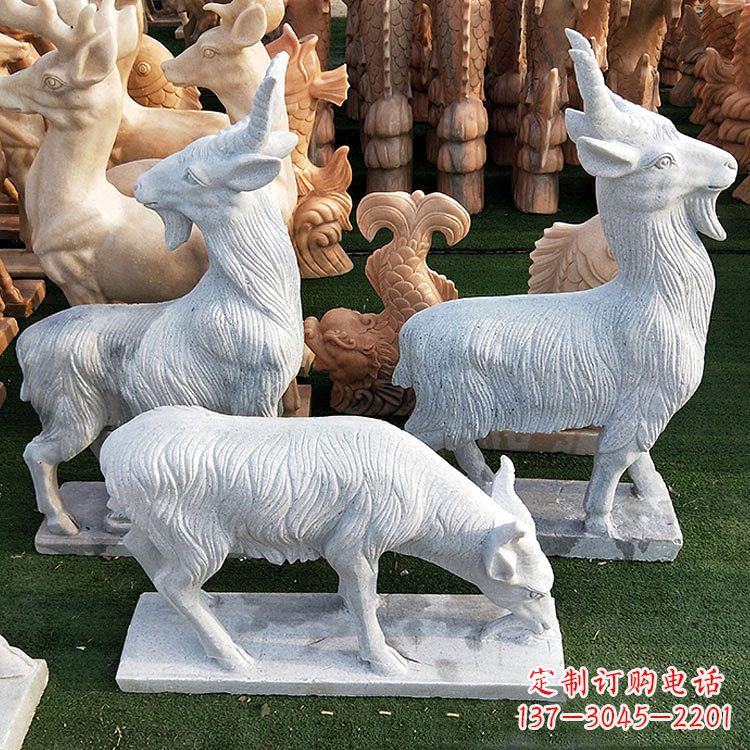 内江精美白玉石动物雕塑
